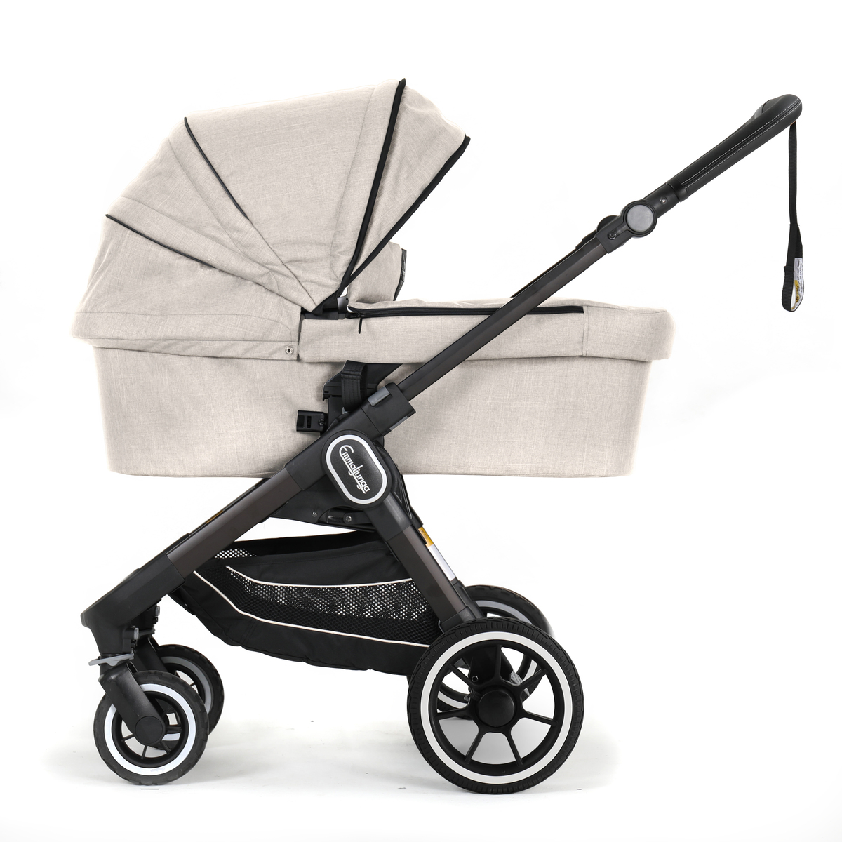Emmaljunga NXT60 2 in1 Kombikinderwagen 2021- Lounge Beige, Gestell Black