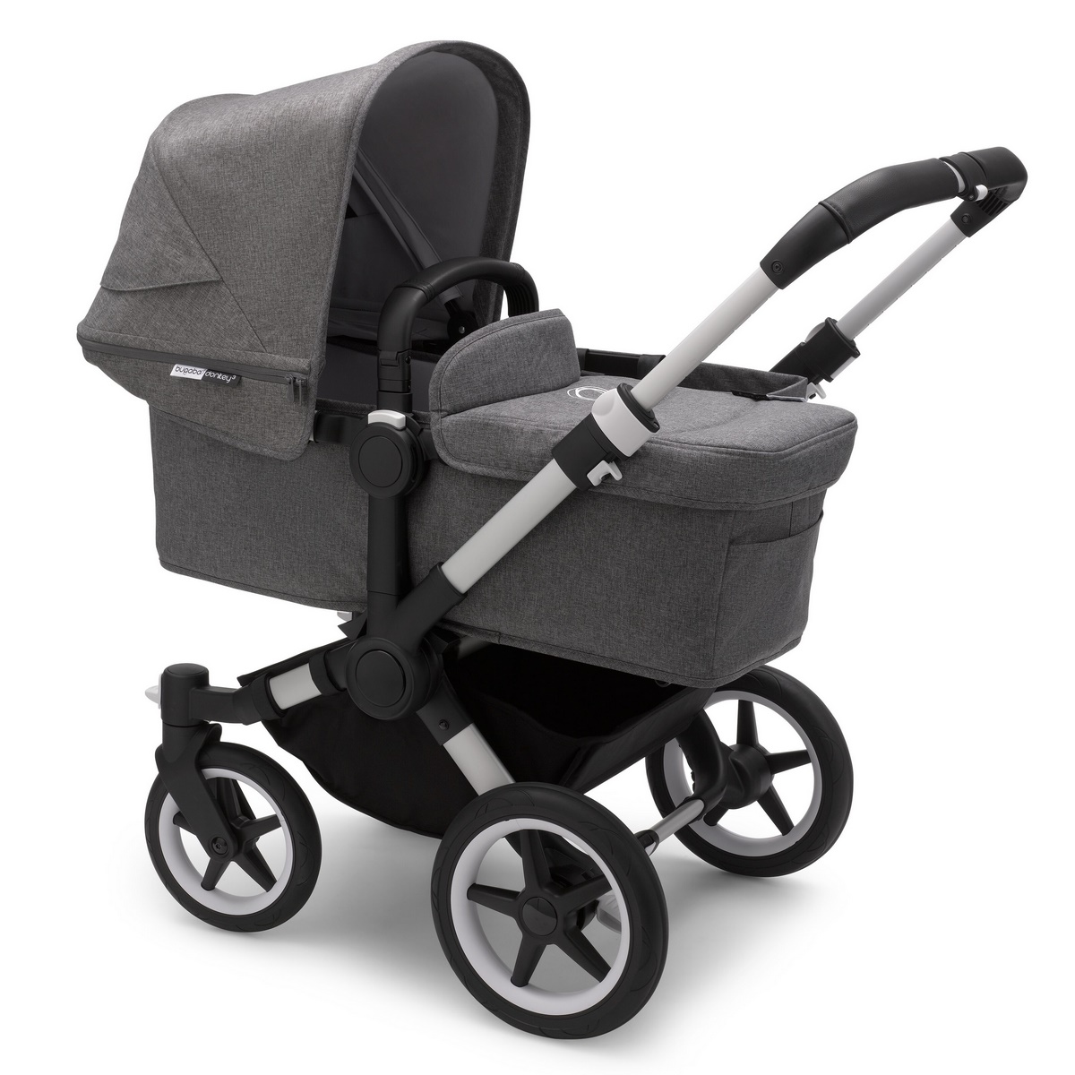 Bugaboo Donkey3 Mono Setangebot mit Cloud Z i-Size- Alu, Grau Meliert, Grau Meliert
