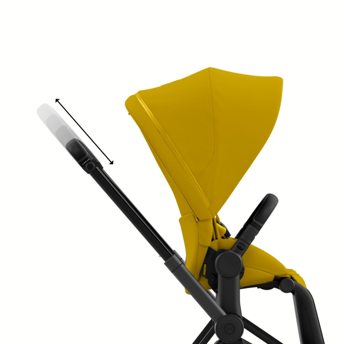 by-Cybex-e-Priam-Stroller-Matt-Black-Mustard-Yellow-5 Cybex e-Priam 4 Kinderwagen Rahmen Matt Black, Sitz Mustard Yellow