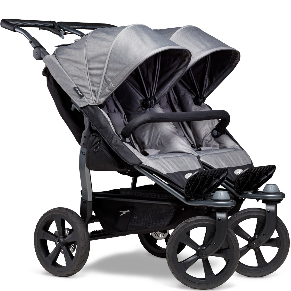 TFK Duo Sportkinderwagen mit Luftkammer Radset- Grau