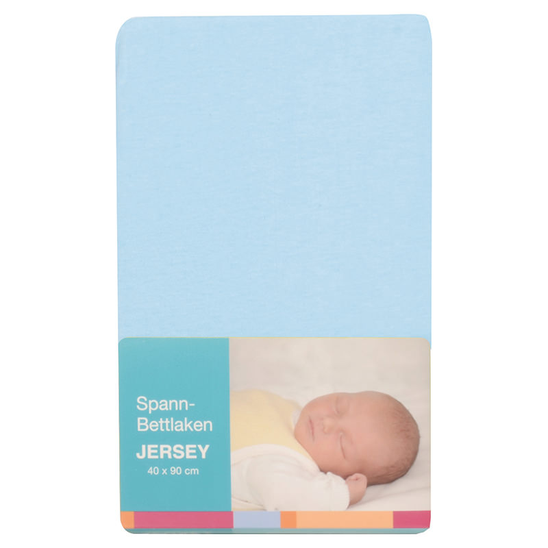 Baby-Plus Spannbettlaken Jersey 40x90 - Hellblau