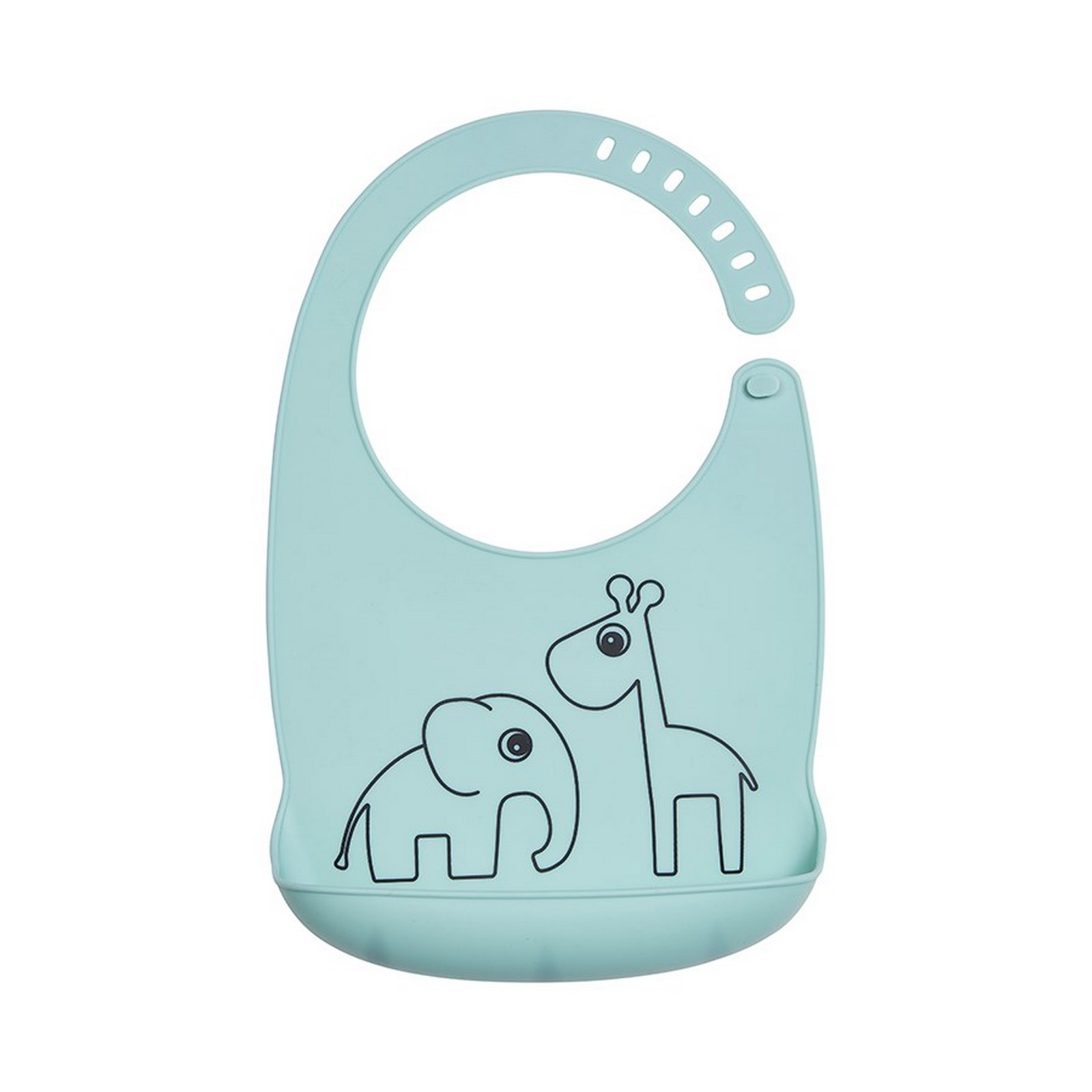Done by Deer Silikon Lätzchen Deer Friends - Blue