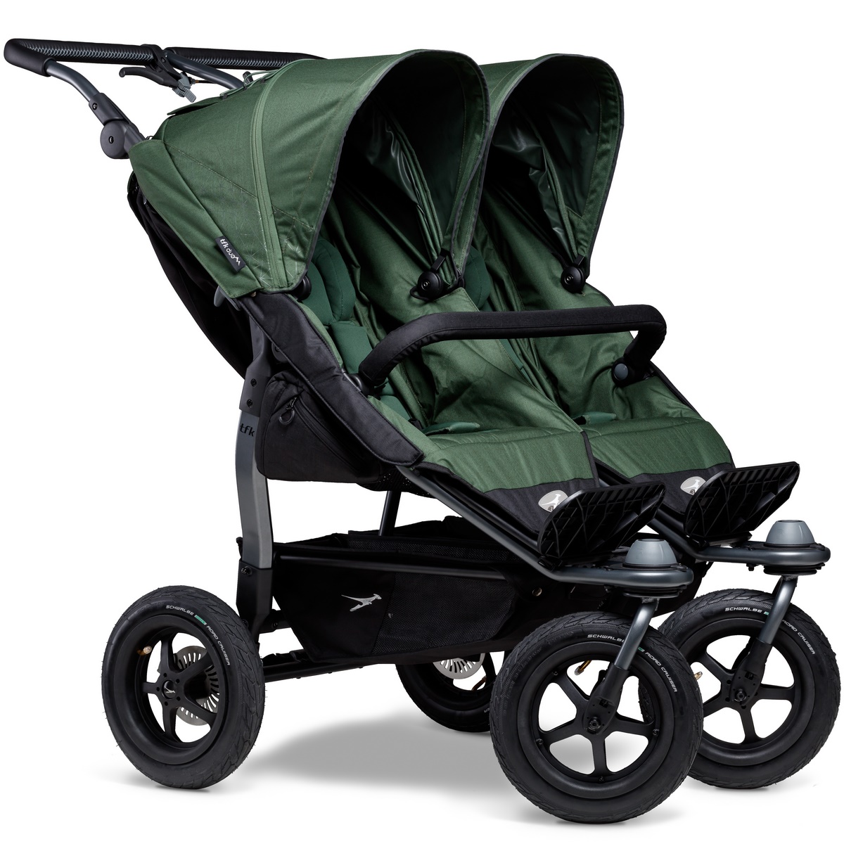 TFK Duo Sportkinderwagen mit Luftrad-Set- Olive
