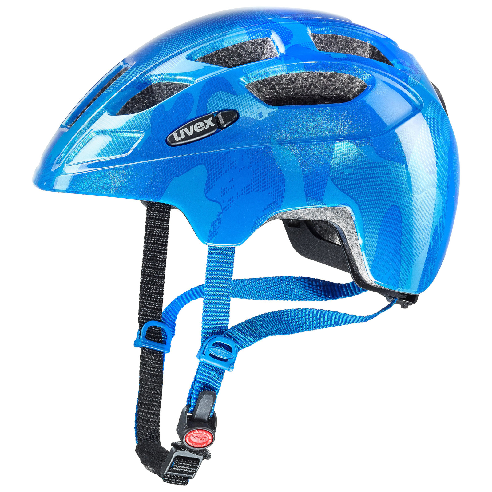 uvex finale junior LED Fahrradhelm blue
