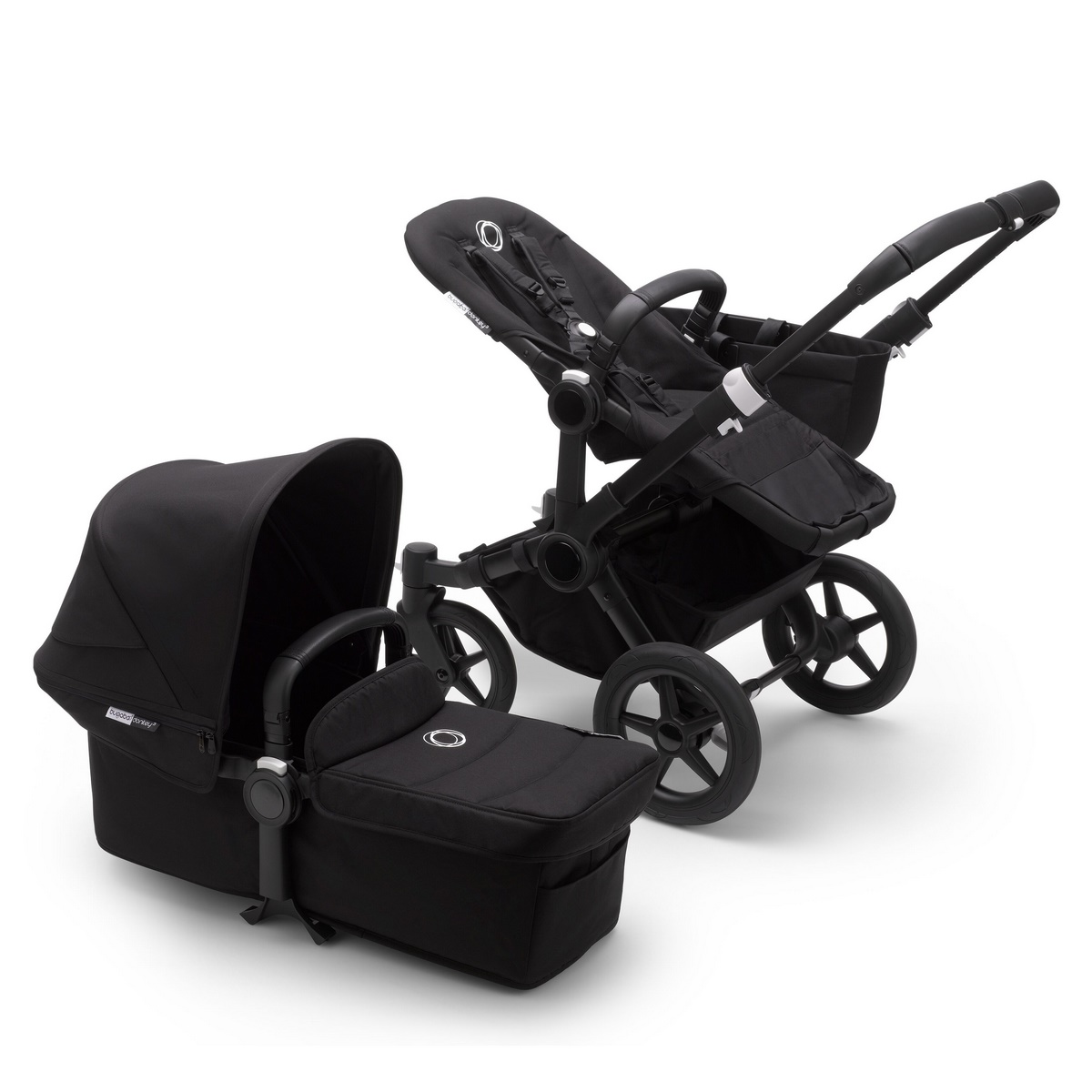 Bugaboo Donkey3 Mono Komplett Kombiknderwagen- Schwarz, Schwarz, Schwarz