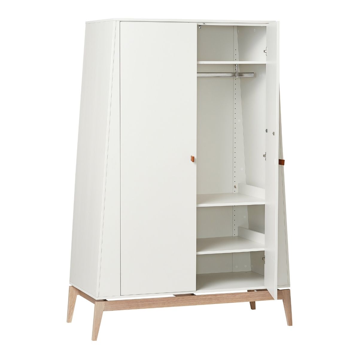 Leander Luna Kleiderschrank, Groß- Weiß/Eiche