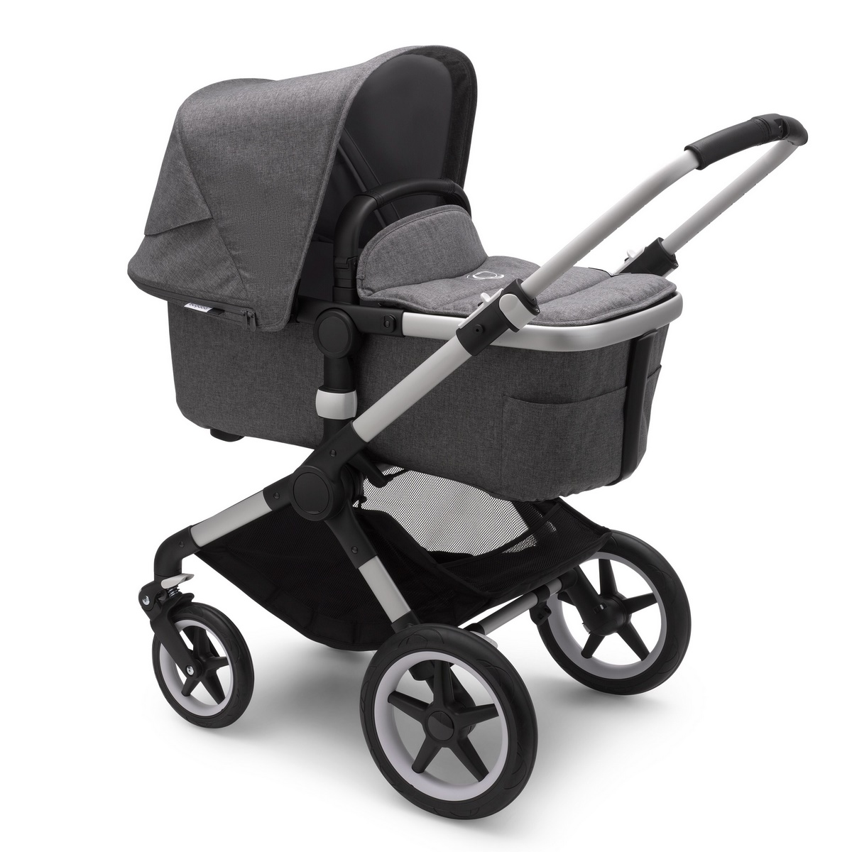 Bugaboo Fox2 Kombikinderwagen- Alu- Grau Meliert- Grau Meliert