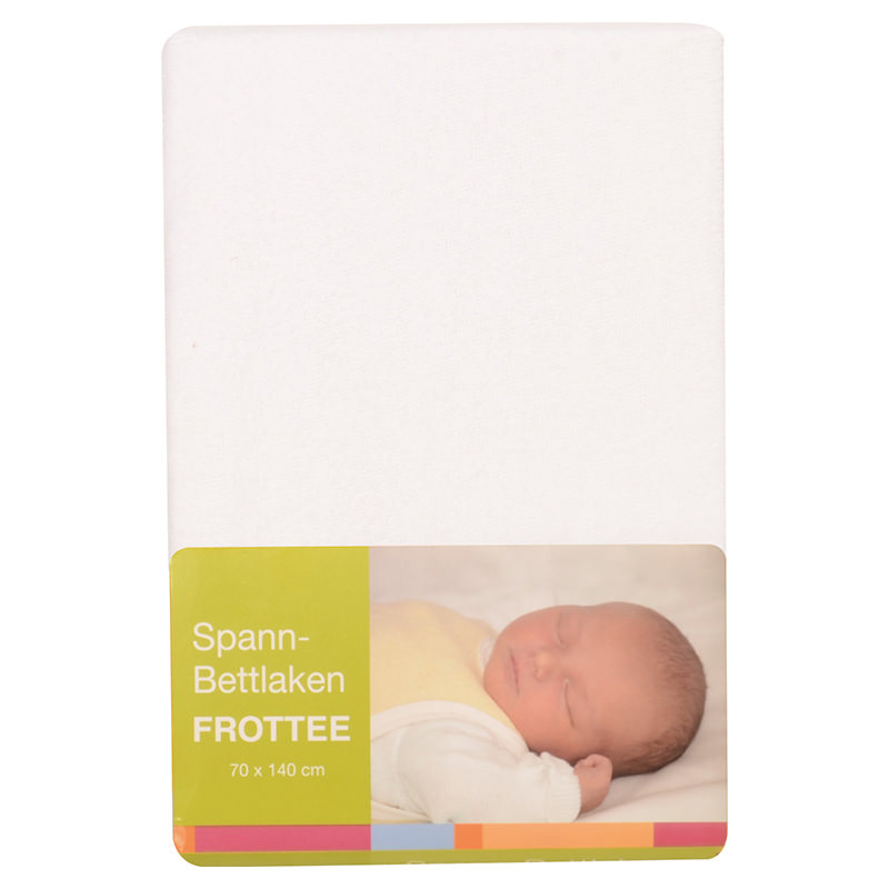 Baby-Plus Spannbettlaken Frottee 40x90 - White