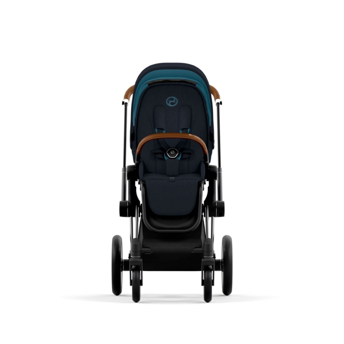 Cybex Priam 4 Kinderwagen Chrome Brown Rahmen- Midnight Blue Plus