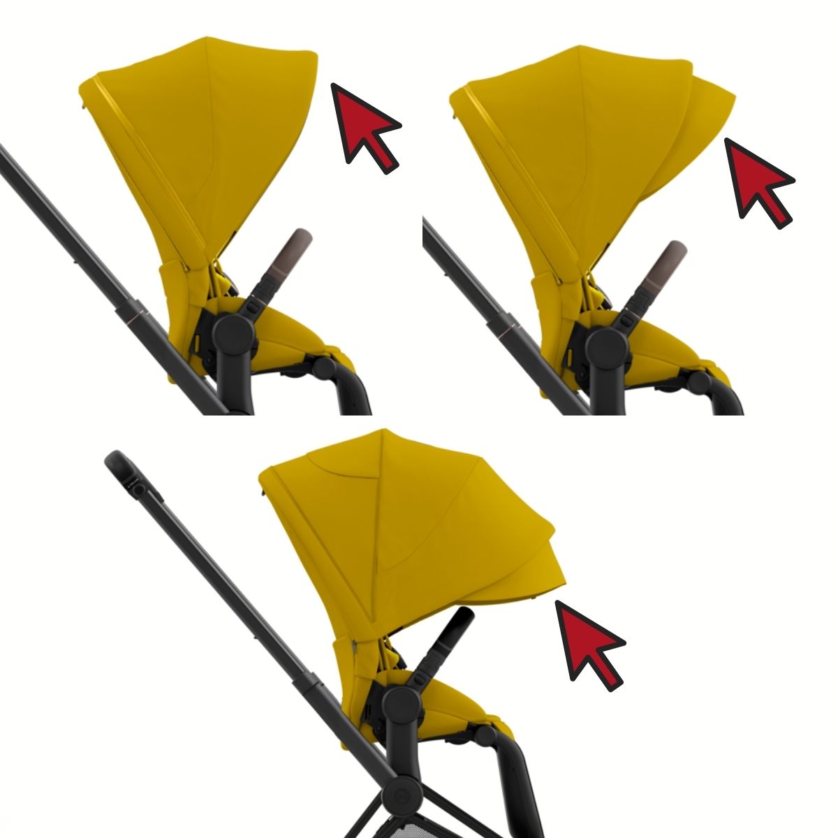 by-Cybex-e-Priam-Stroller-Matt-Black-Mustard-Yellow-6 Cybex e-Priam 4 Kinderwagen Rahmen Matt Black, Sitz Mustard Yellow