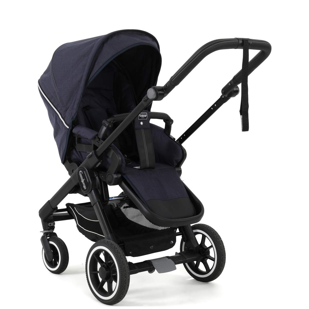Emmaljunga NXT60 mit Flat Sitz Lounge Navy, Black Gestell