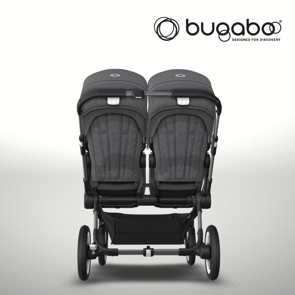 Bugaboo Donkey 5 Twin Zwillingskinderwagen- Graphit- Grau Meliert- Grau Meliert