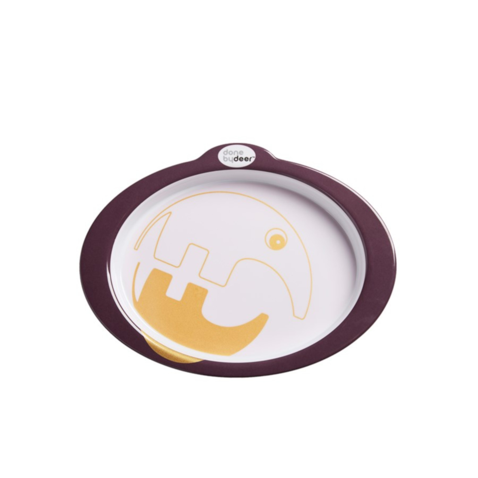 done_by_deer_anti-slip_plate_contour_pow-_gold_10801 Kinderteller von Done by Deer Powder