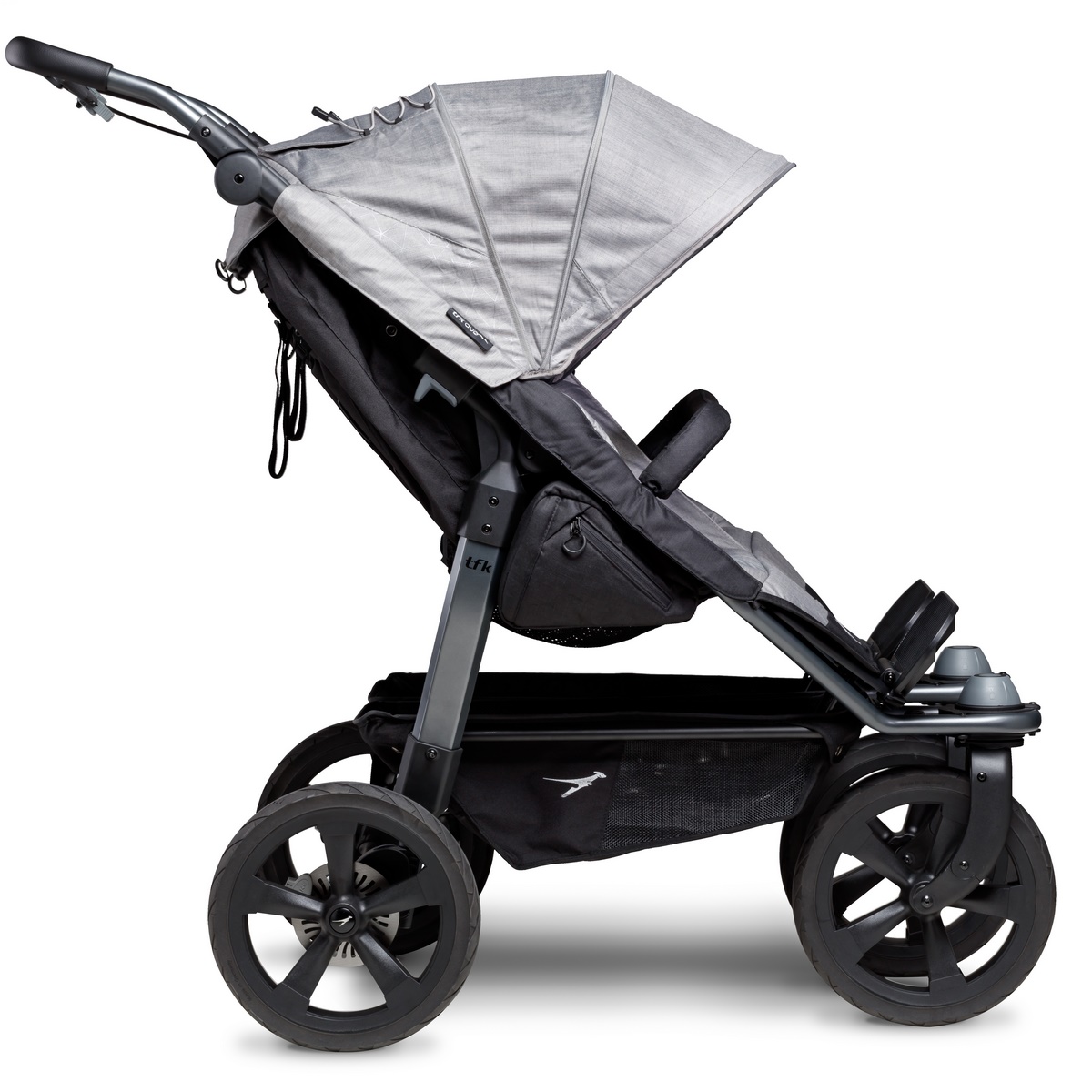 TFK Duo Sportkinderwagen mit Luftkammer Radset- Grau