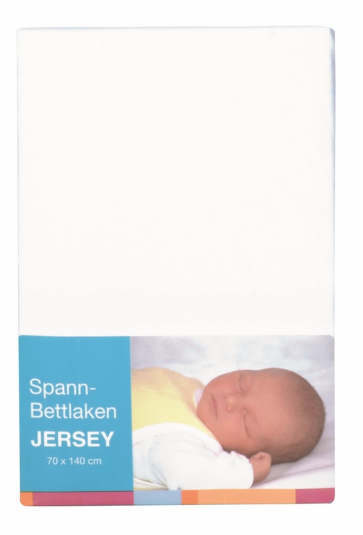 Baby-Plus Spannbettlaken Jersey 70x140 - White