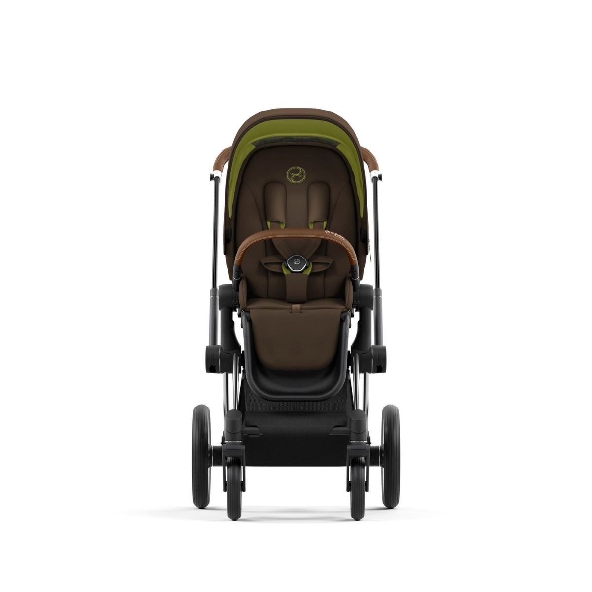 Cybex Priam 4 Kinderwagen Chrome Rahmen- Khaki Green Seat Pack