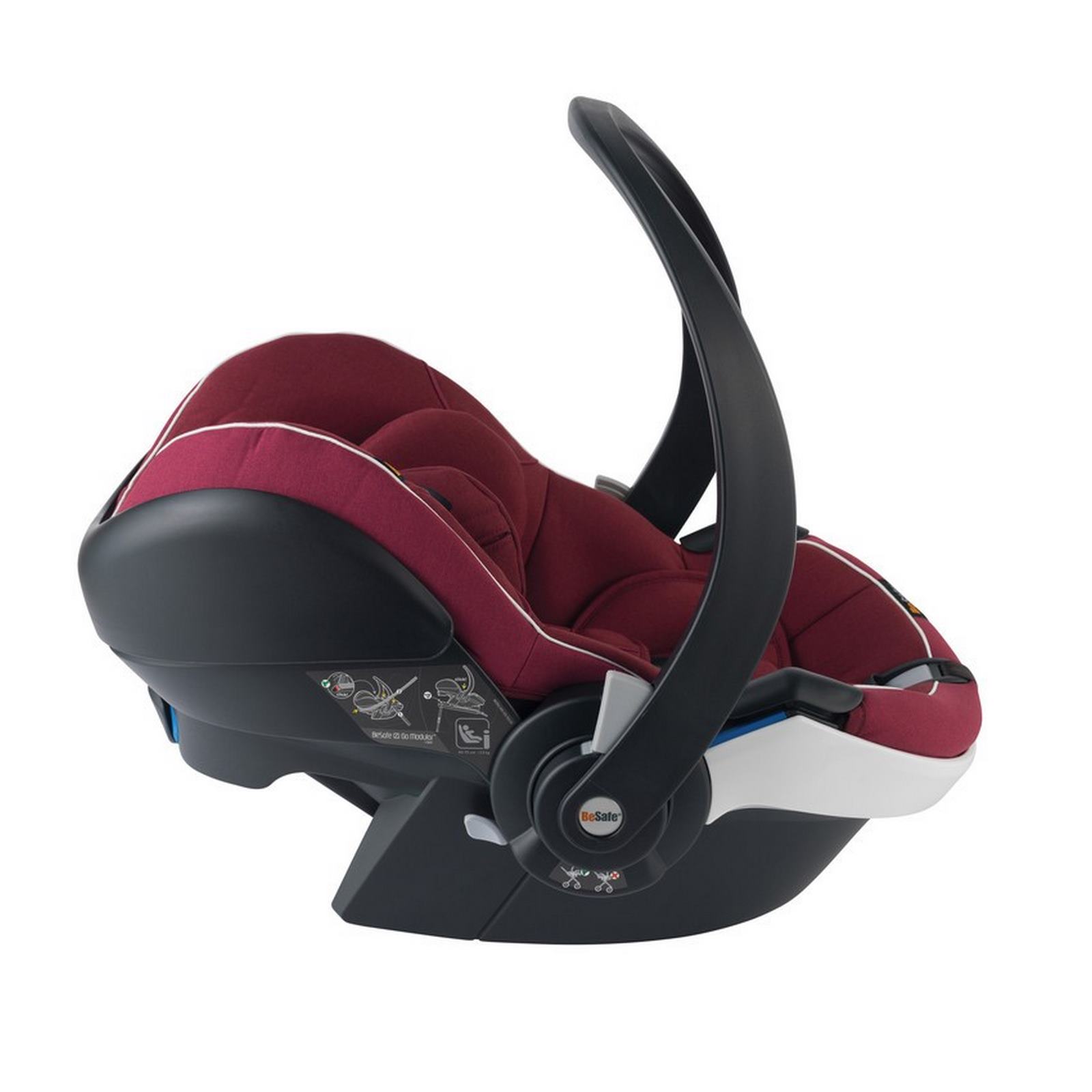BeSafe iZi Go Modular i-Size White Edge Babyschale - Burgundy Melange