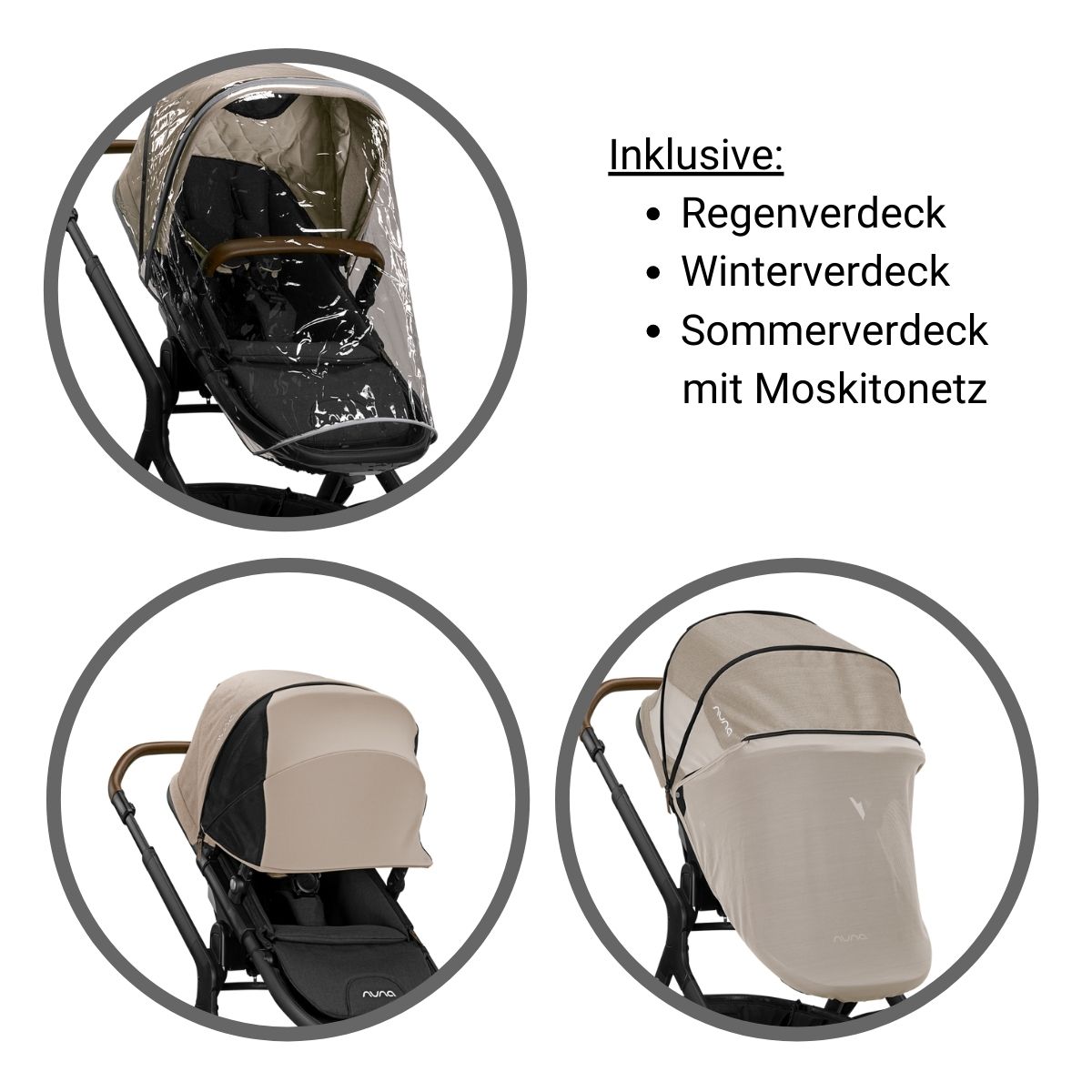 Details Nuna DEMI Grow Kinderwagen Lieferumfang