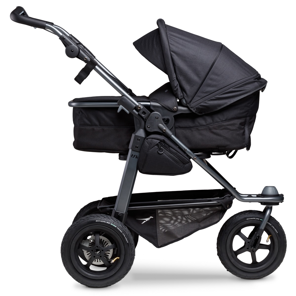 TFK Mono Combi Stroller With Air-Wheel-Set- Black