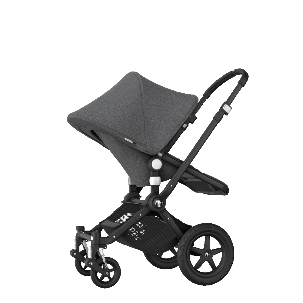 Cameleon 3 Plus Komplett Set Kombikinderwagen Schwarz- Grau meliert- Grau meliert