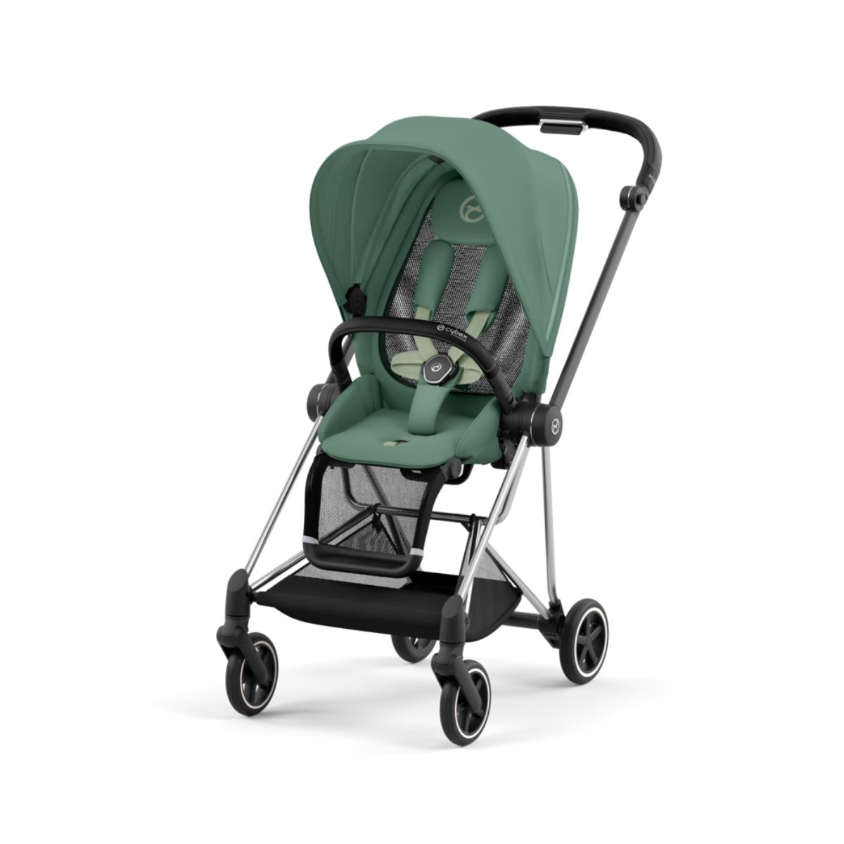 Chrome-Black-Leaf-Green-Sitzeinheit-Cybex-Mios-Sitzeinheit-Kinderwagen-und-Kombikinderwagen