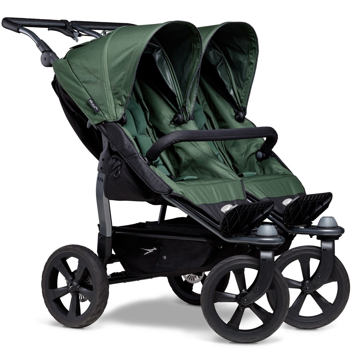RS3740_D1_S355Eco_W_2Sz_0235-Cropped-Kopie TFK Duo Sportkinderwagen mit Luftkammer Radset- Olive