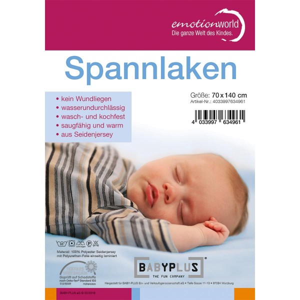 Baby Plus Spannlaken wasserdicht - 70 x 140 cm