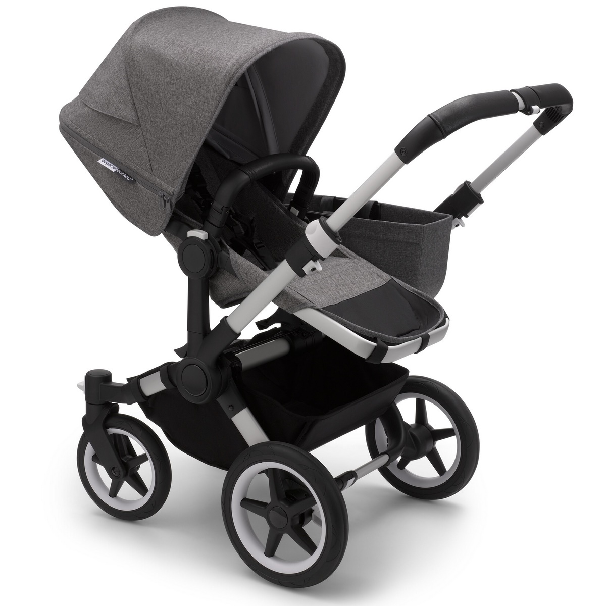 Bugaboo Donkey3 Mono Setangebot mit Cloud Z i-Size- Alu, Grau Meliert, Grau Meliert