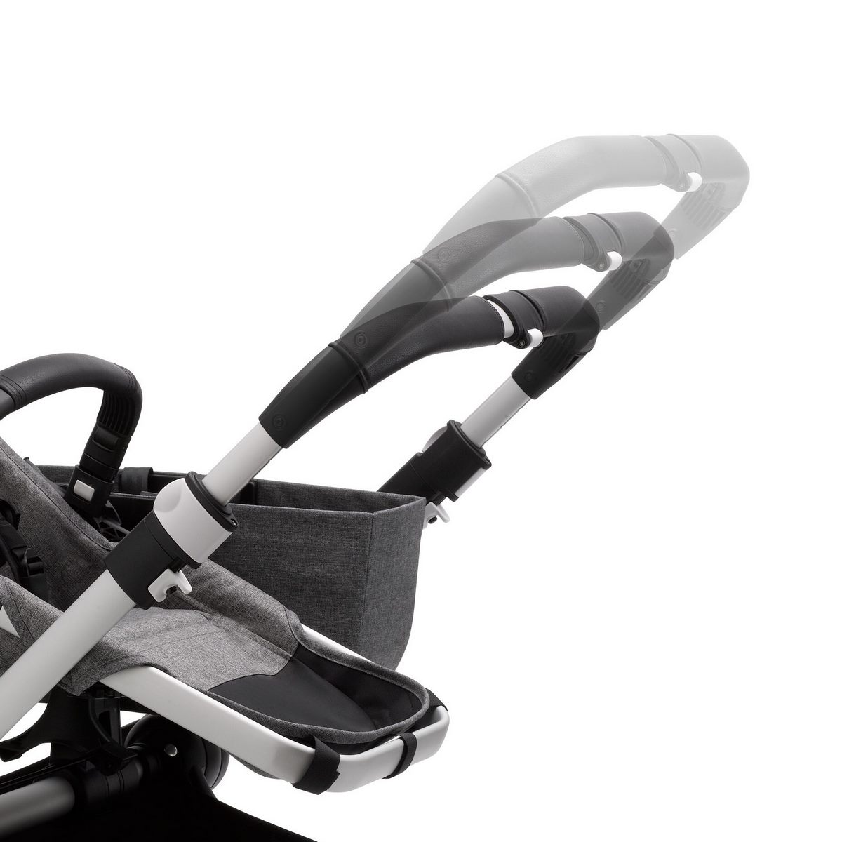 Bugaboo Donkey3 Zwillings Setangebot mit Cloud Z i-Size- Alu, Grau Meliert, Grau Meliert