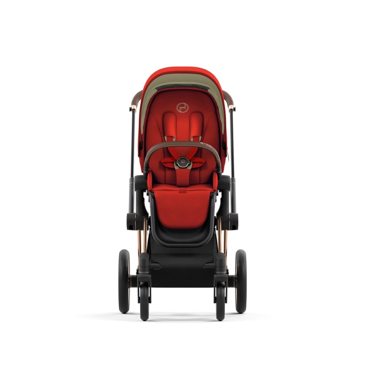 Cybex Priam 4 Kinderwagen Rosegold Rahmen- Autumn Gold Seat Pack