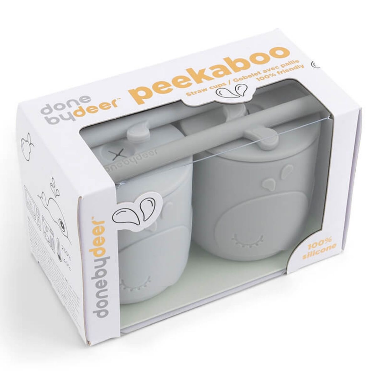 Done by Deer Peekaboo straw cup 2-pack