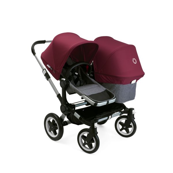 Bugaboo Donkey2 Duo Complete - Alu-Grey-Red
