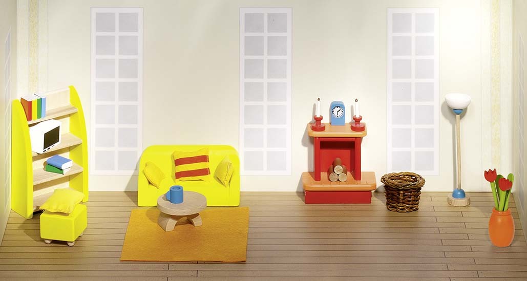 GoKi Puppenmöbel Wohnzimmer Puppenhausmöbel