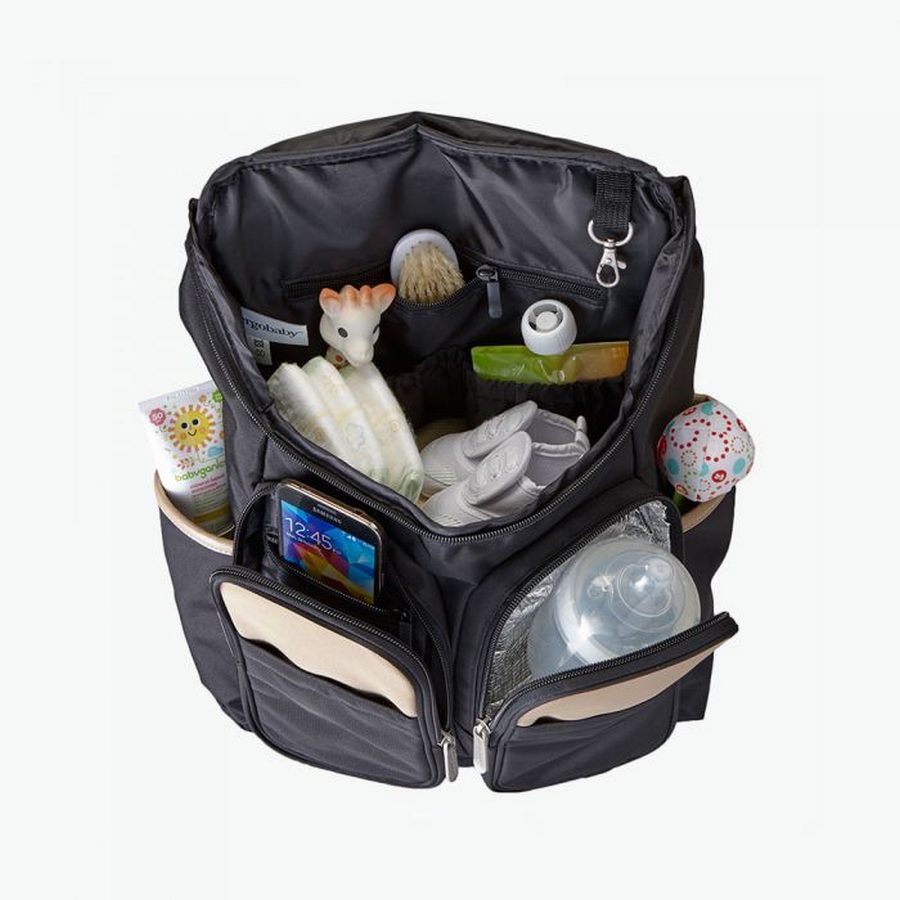 the-playdate_black-and-camel_product_02_kopie_ Ergobaby Wickelrucksack "Playdate" - Black Camel