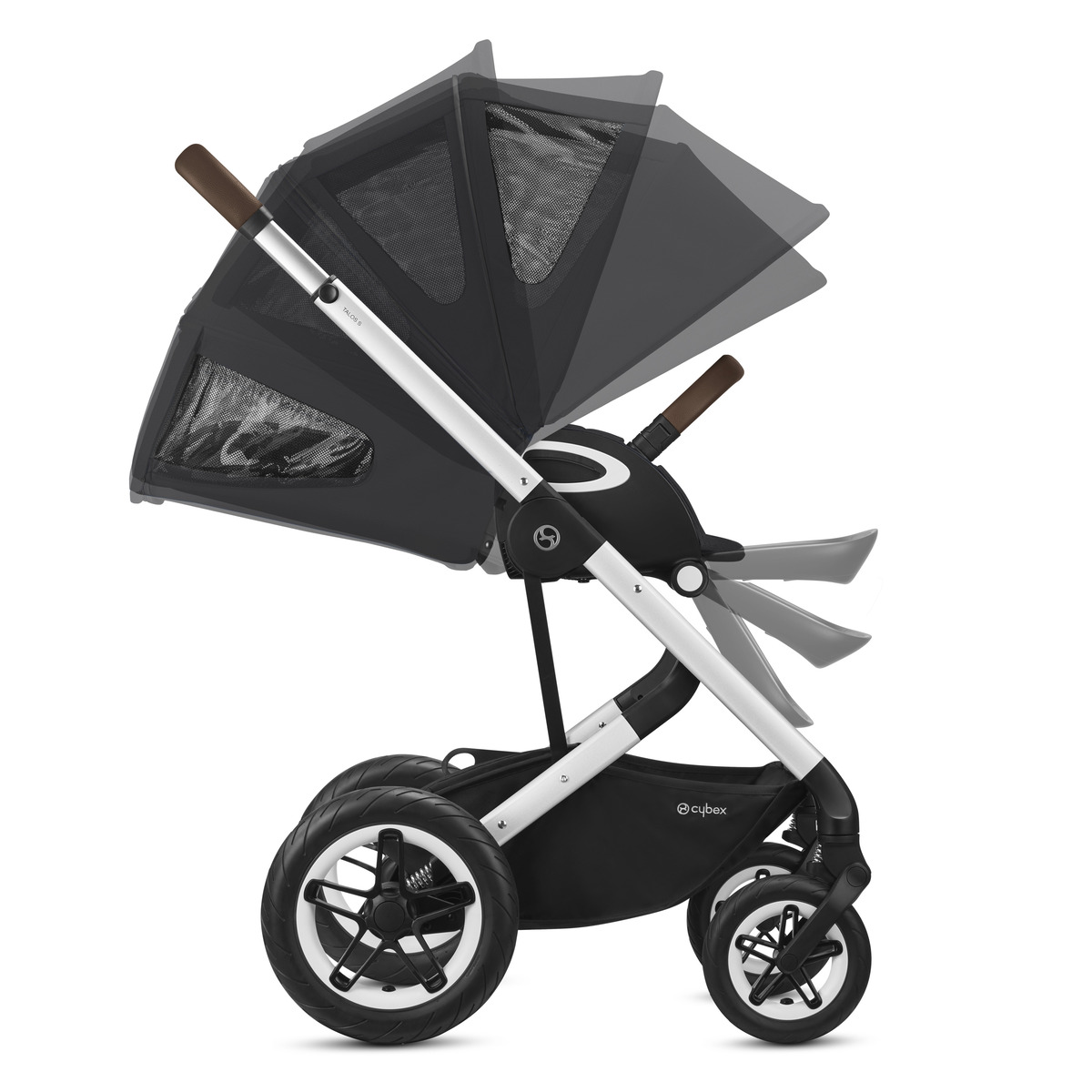 Talos-S-Deep-Black-6F6E1Wfo2CNXtX Cybex Talos S Lux Kombikinderwagen- Silber Gestell- Deep Black