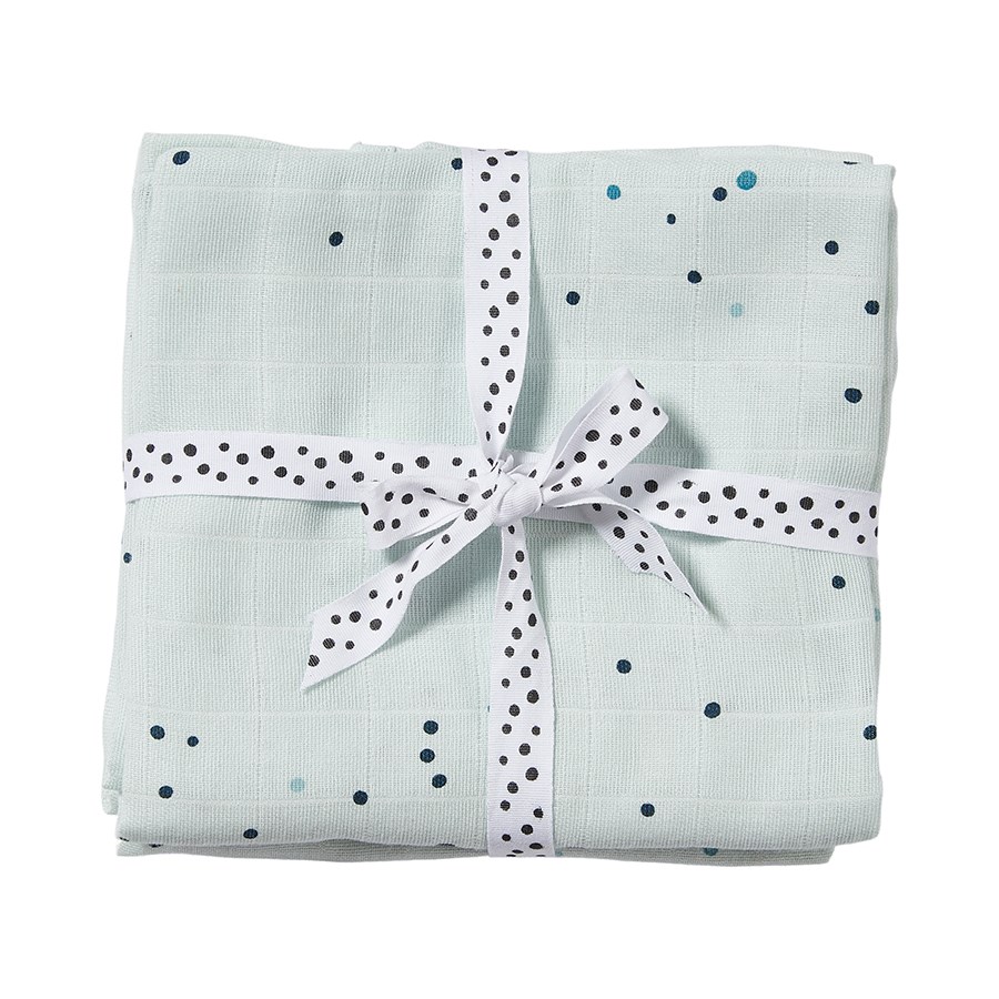 Done by Deer Spucktücher 2er Pack, Dreamy dots blue