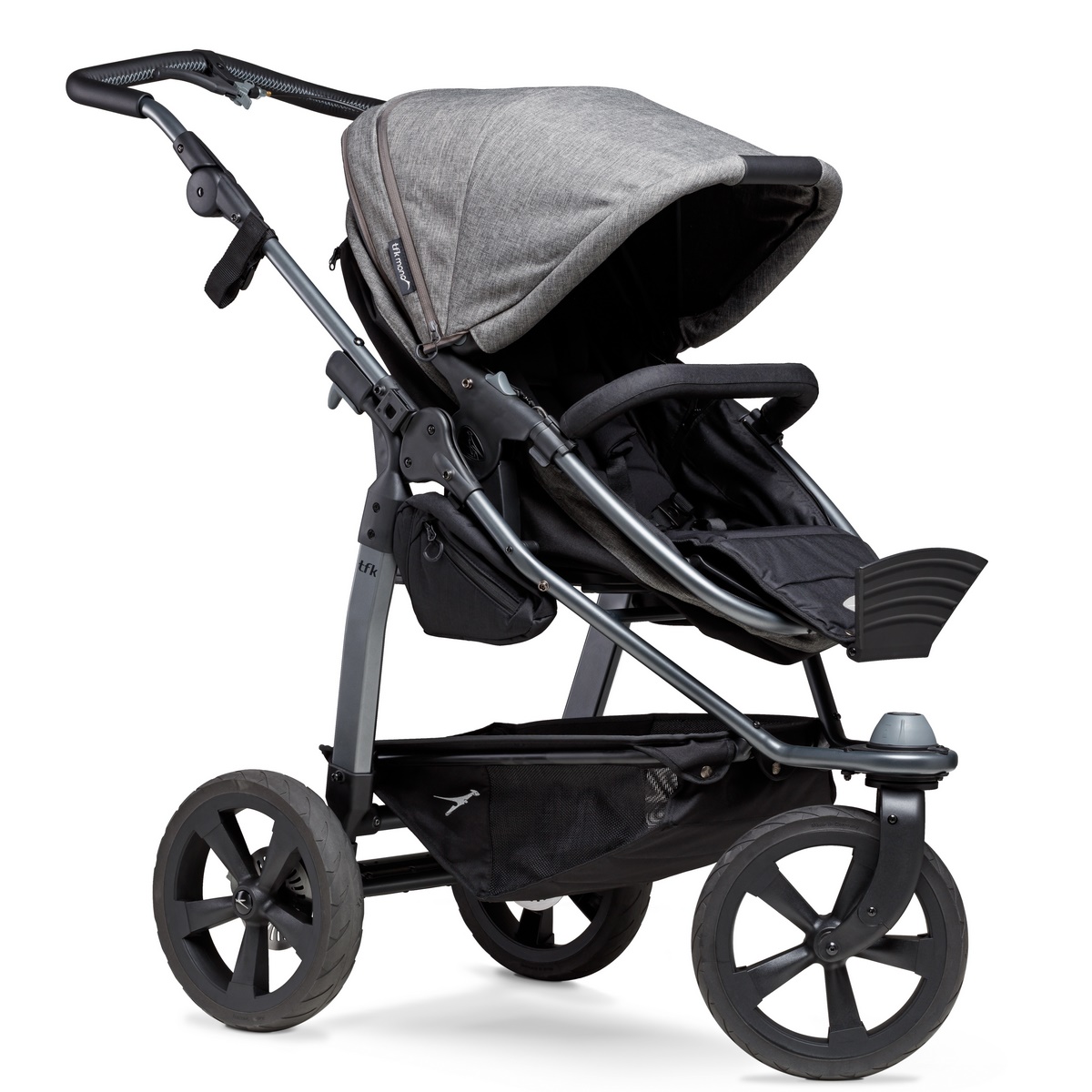 TFK Mono Kombi Kinderwagen mit Luftkammer Radset- Premium Grau