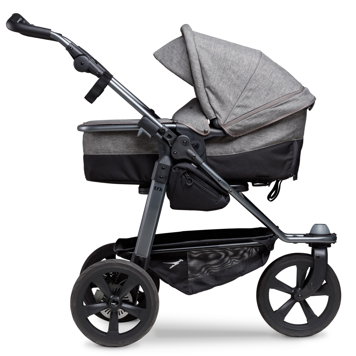 TFK Mono Kombi Kinderwagen mit Luftkammer Radset- Premium Grau