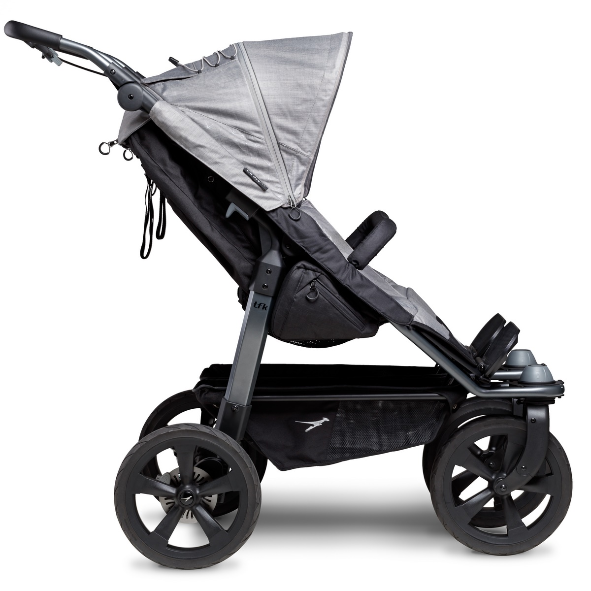 TFK Duo Sportkinderwagen mit Luftkammer Radset- Grau