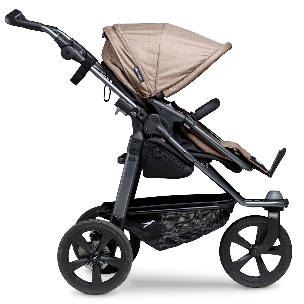 TFK Mono Kombi Kinderwagen mit Luftkammer Radset- Braun