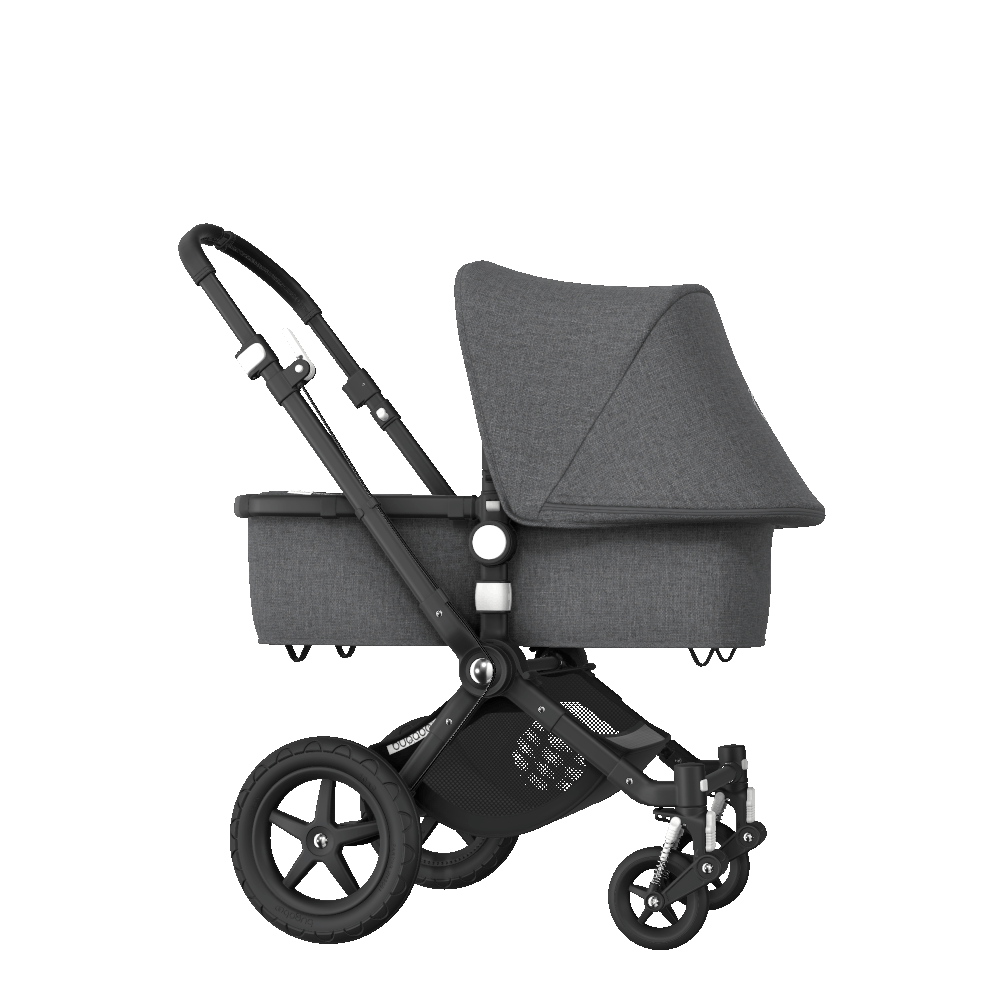 Cameleon 3 Plus Komplett Set Kombikinderwagen Schwarz- Grau meliert- Grau meliert