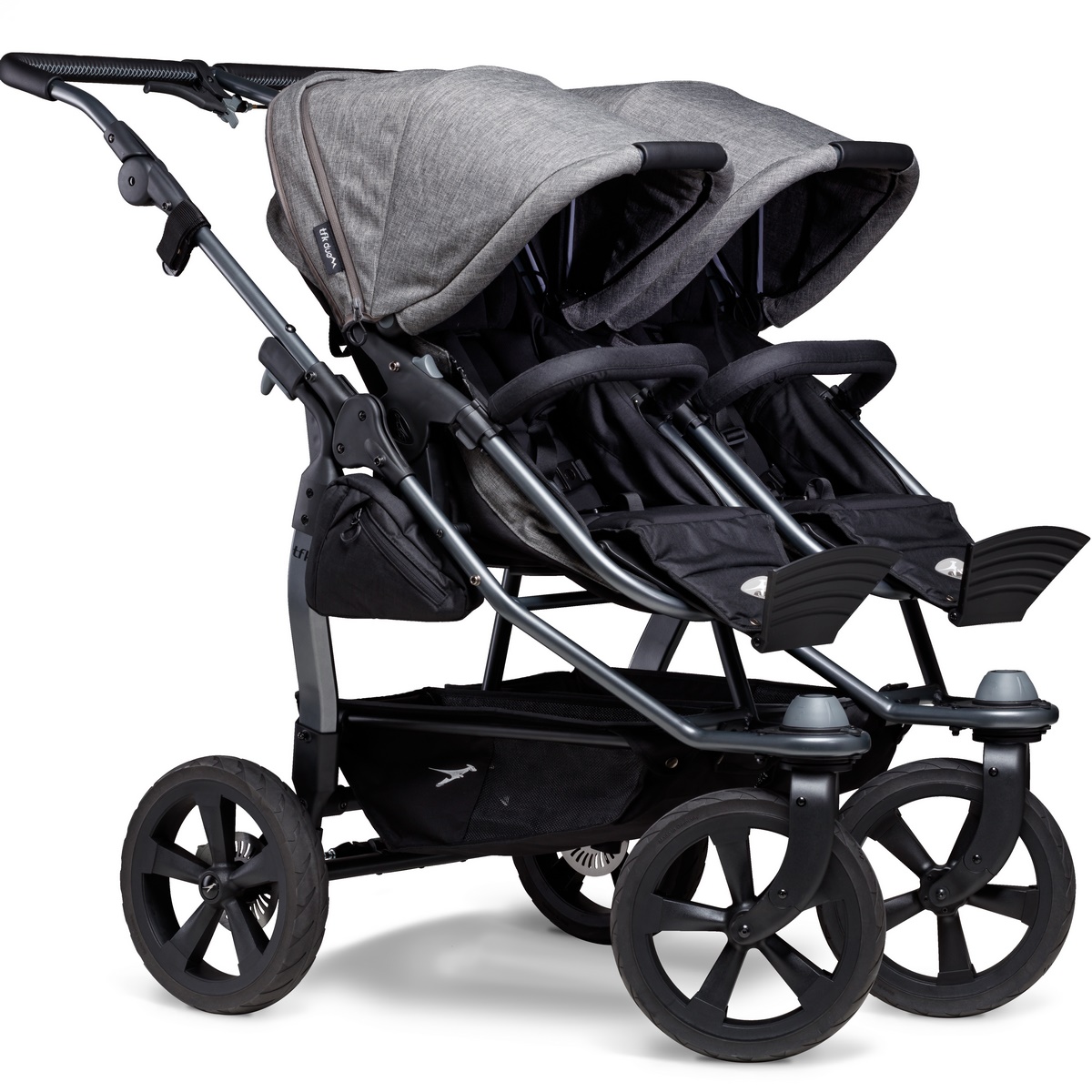 TFK Duo Kombi Kinderwagen mit Luftkammer Radset- Premium Grau
