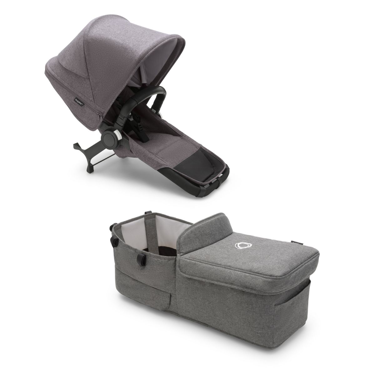 Bugaboo-Donkey-5-Twin-Set-mit-Cloud-T-melange-grey-3