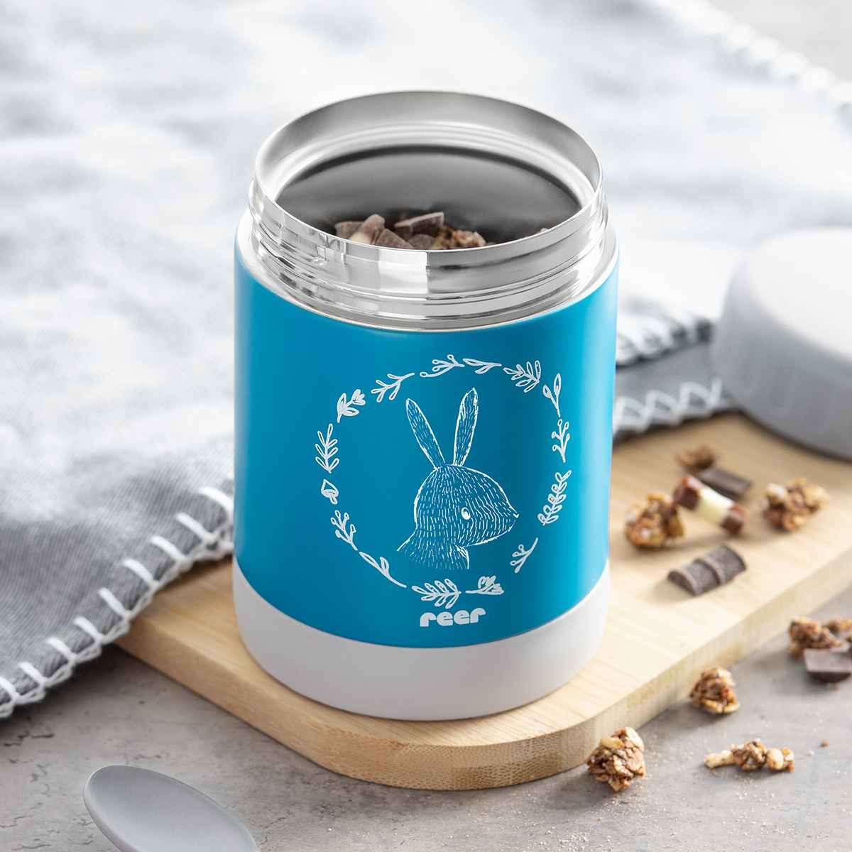Reer-Edelstahl-Warmhaltebox-ColourDesign-300ml-Blau-3-1200px Reer Edelstahl Warmhaltebox ColourDesign 300ml Petrolblau