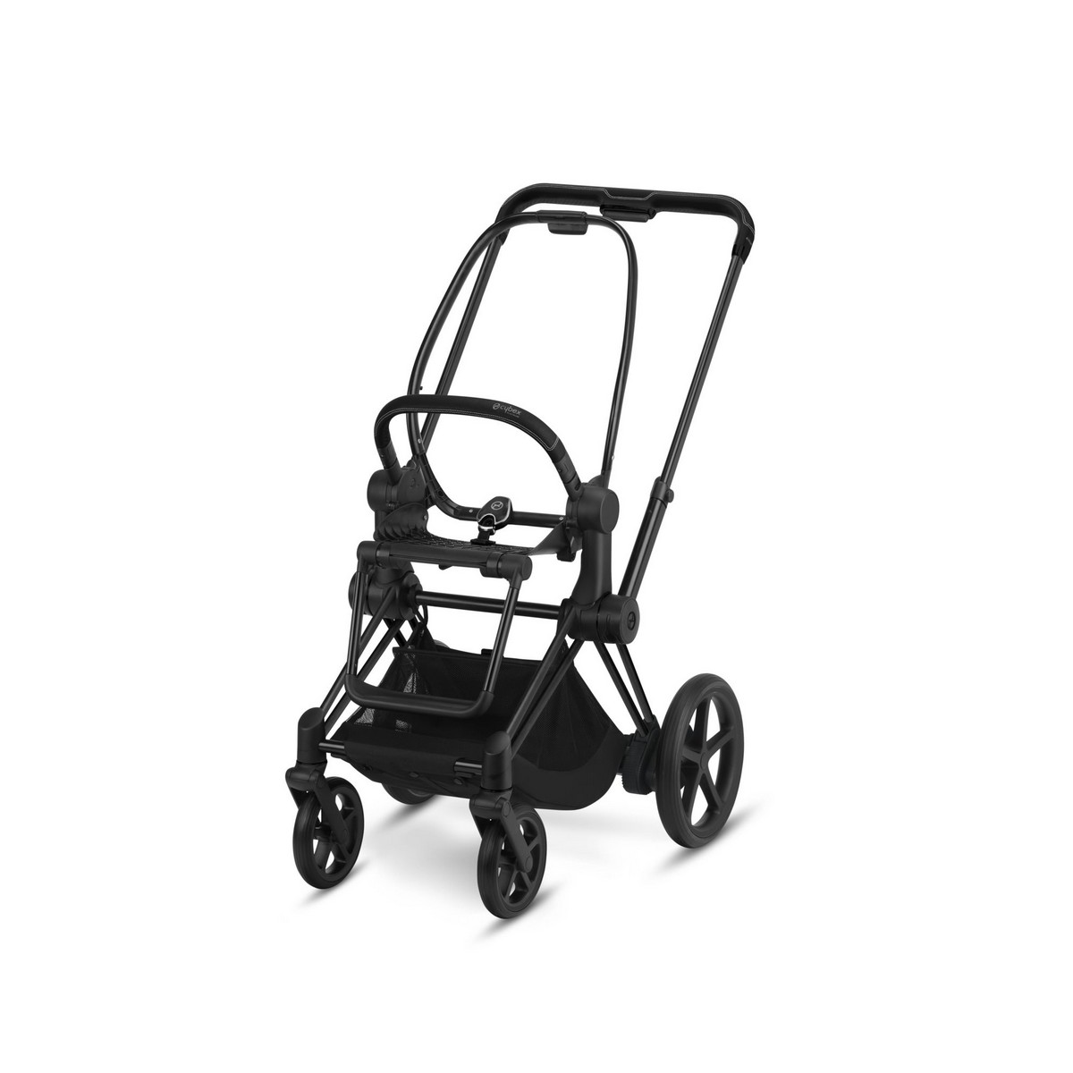 Cybex-ePriam-Rahmen-Gestell-Matt-Black Cybex ePriam Kinderwagen Matt Black- Manhatten Grey Plus