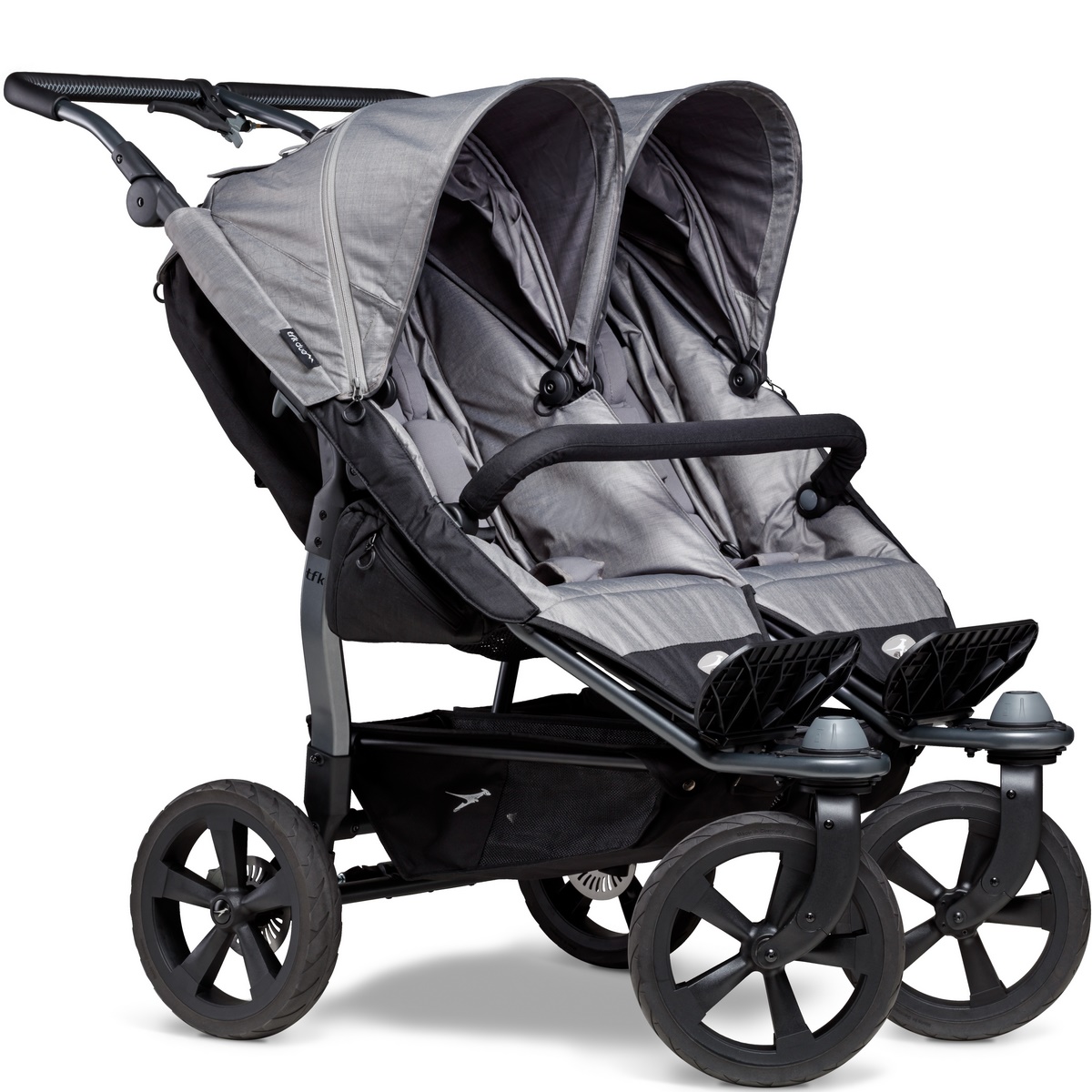 TFK Duo Sportkinderwagen mit Luftkammer Radset- Grau