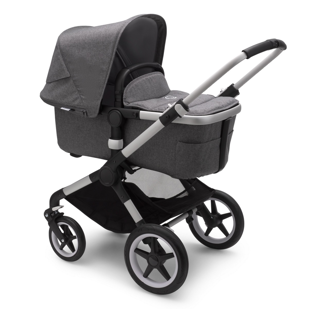 Bugaboo Fox2 Setangebot mit Fußsack- Alu, Grau Meliert