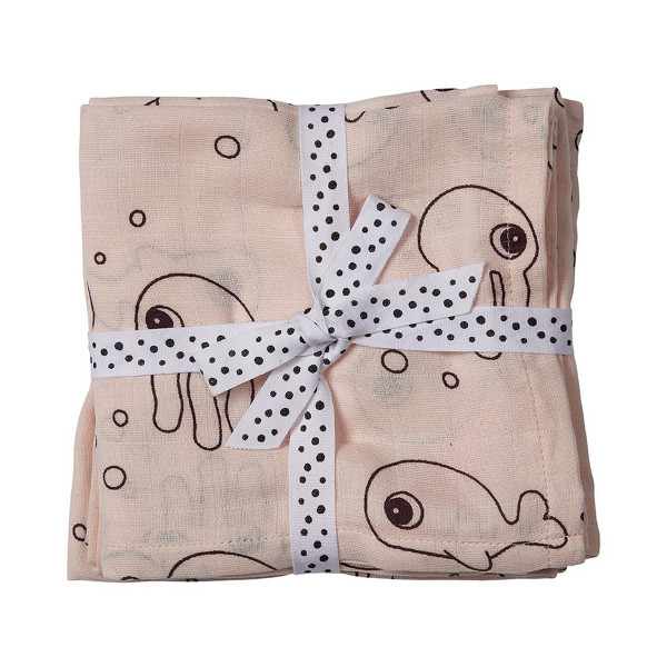 Done by Deer Spucktücher Sea Friends, 2er pack- Powder