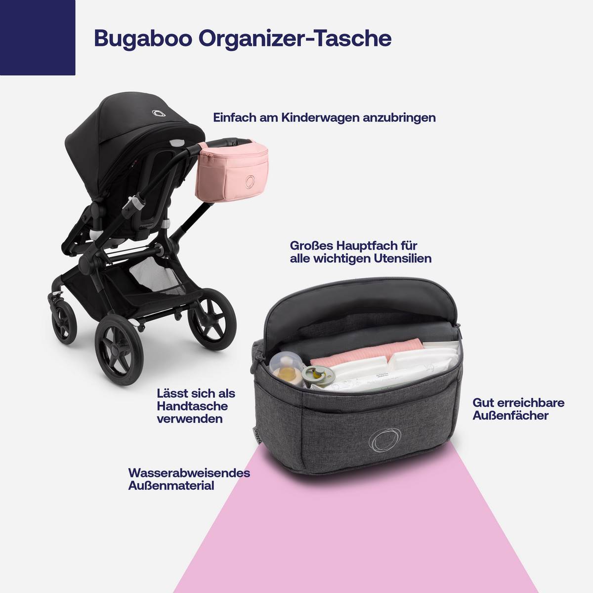 Bugaboo Organizer-Tasche MORGENROSÉ  Baby ! Fachmarkt für Babyausstattung  GmbH