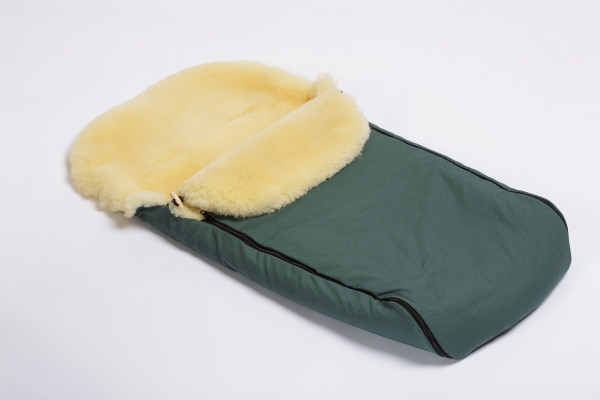 Naturkind Fußsack Lammfellsack - Salbeigrün